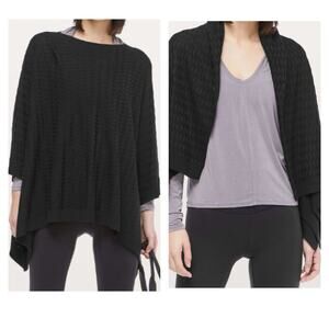 Lululemon Divinity Poncho Woven Black Diamond Design
